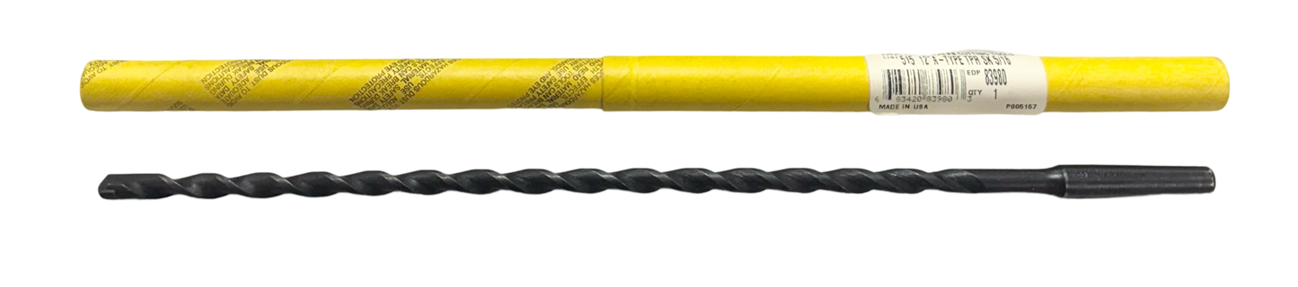 5/16" x 12" Carbide Tipped Percussion Hammer Drill "A" Type Taper Shank USA Made