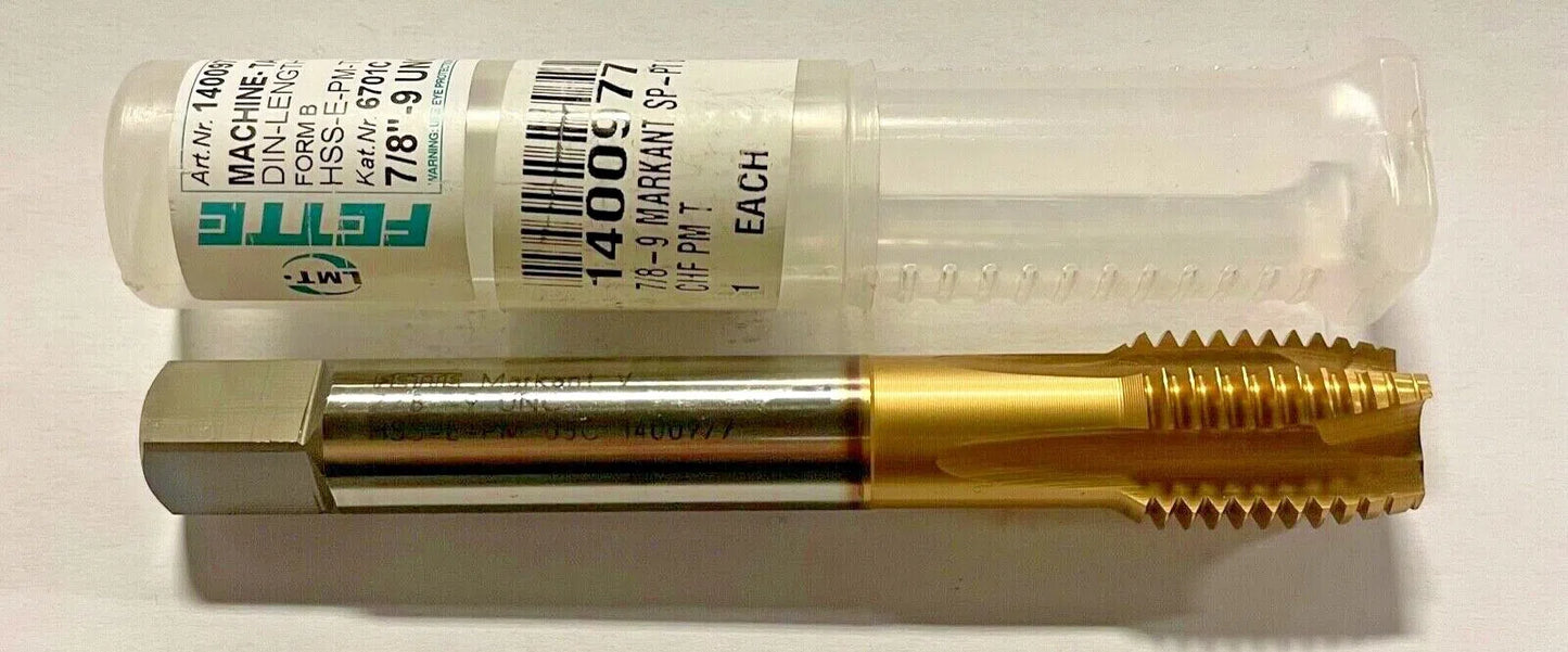 FETTE 7/8-9 UNC Tap HSS-E-PM Spiral Point Bottoming Tap TiCN Plus Coating 3FL