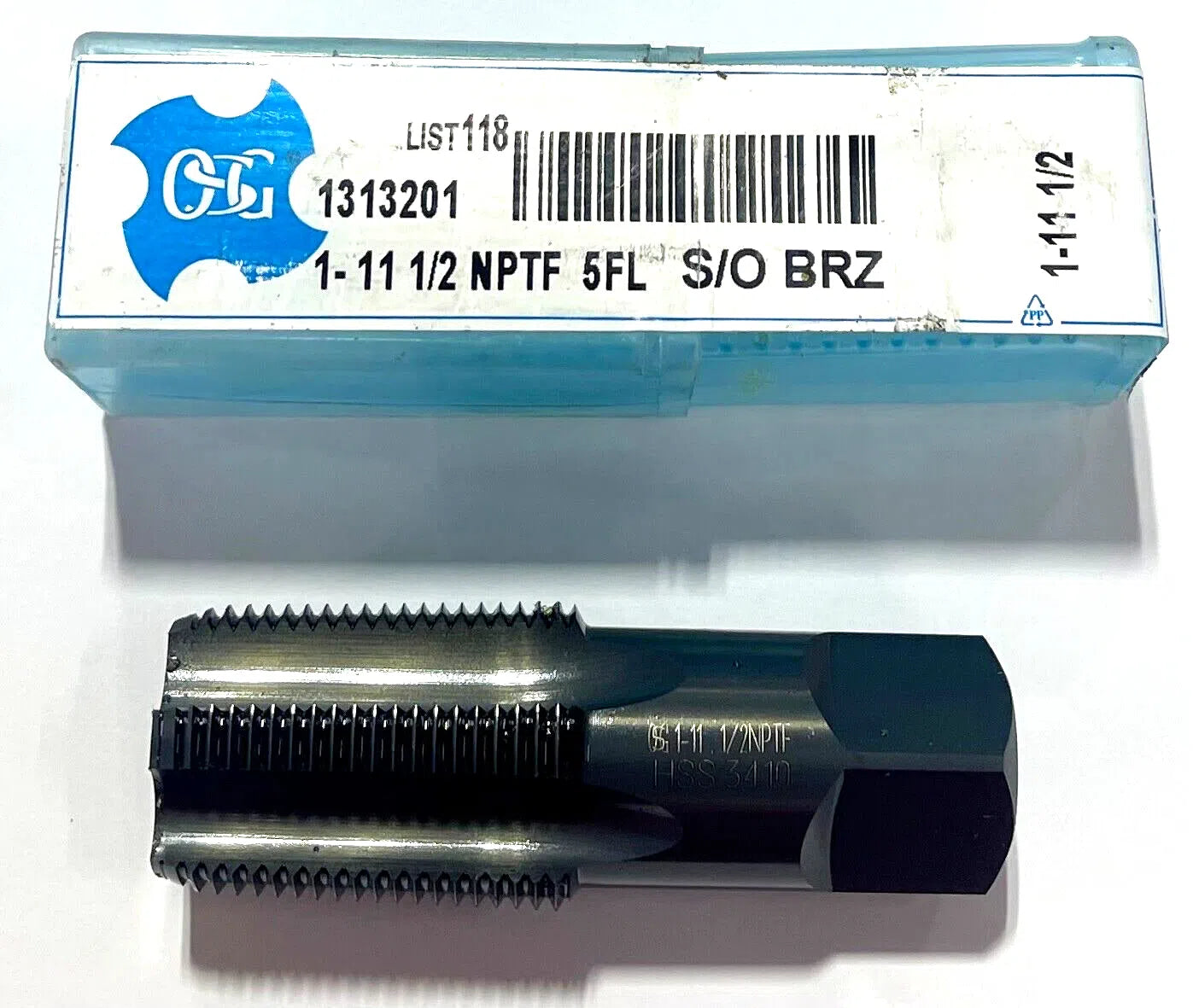 OSG 1"-11.5 HSS NPTF Pipe Tap 5 Flute Steam Oxide 1313201