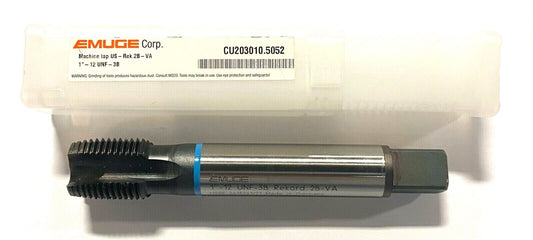 Emuge 1"-12 Tap UNF-3B Spiral Point HSSE Tap Blue Ring REK.2B-VA