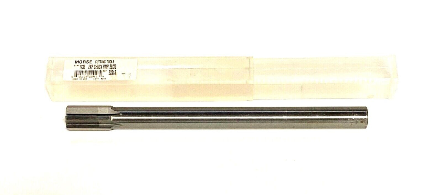 Morse 29/32" Expansion Chucking Reamer HSS Straight Shank USA Made 22918
