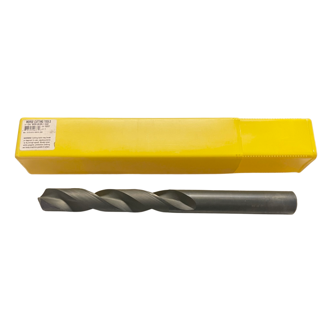 Morse 1-15/32" HSS Drill Taper Length Black Oxide 118° USA Made 10637