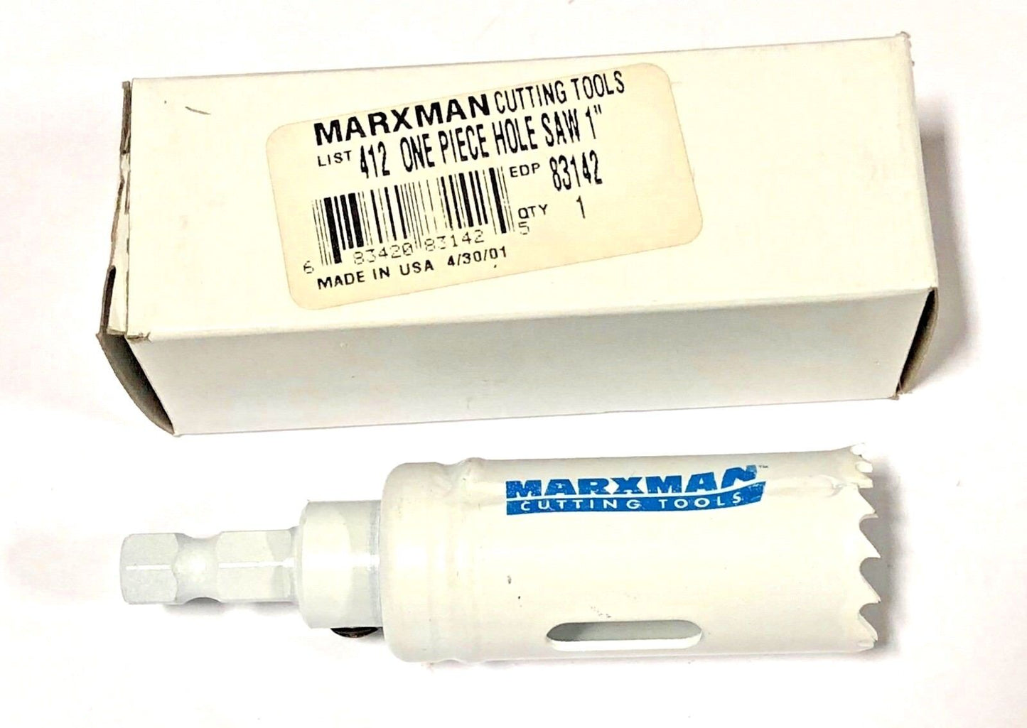 Marxman 1" Cobalt Bi-Metal Hole Saw & Arbor 4/6 Variable Tooth USA Made