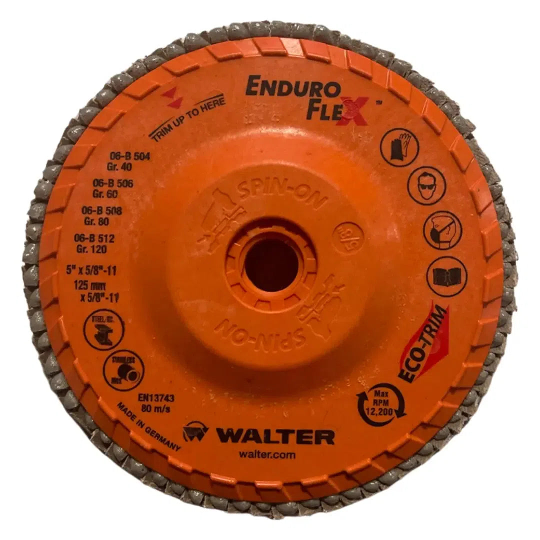 Walter Enduro Flex 5" x 5/8-11 Flap Wheel Disc Zirconia Aluminia Type 29 40 Grit