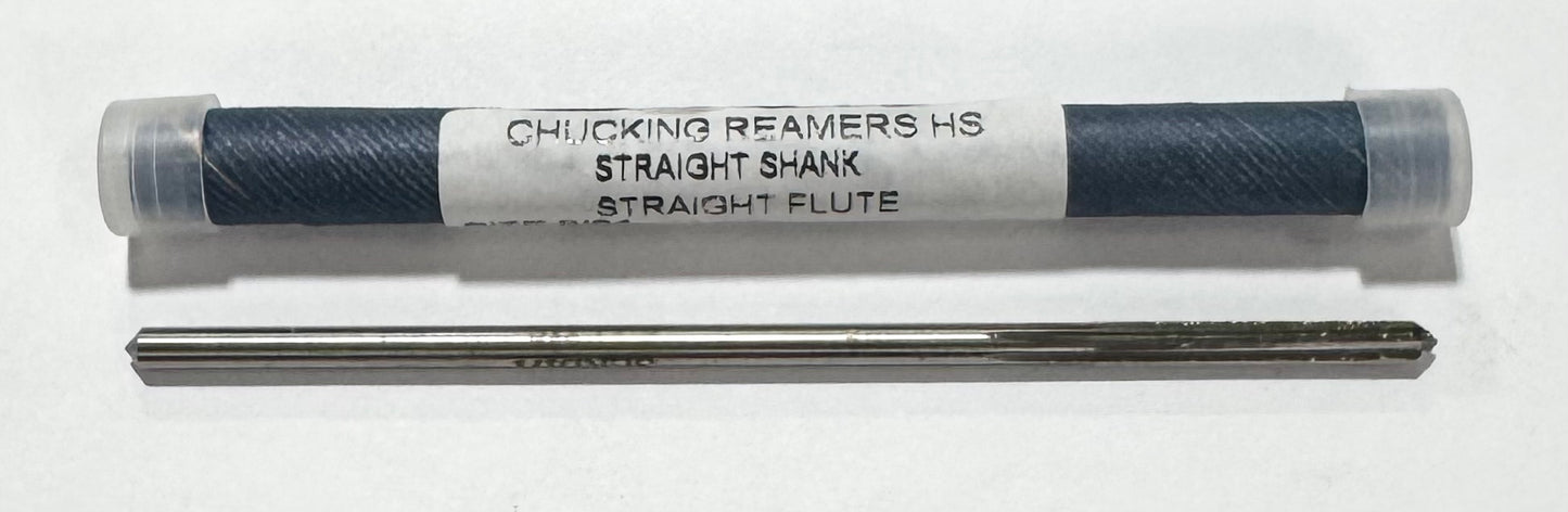 9/64" HSS Chucking Reamer, Straight Flute, Straight Shank