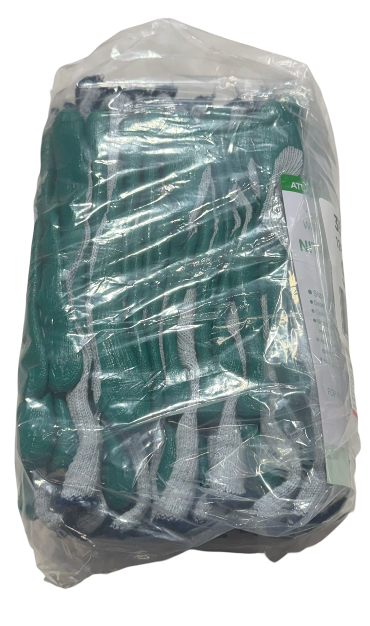Atlas Safety Gloves Nitrile Coated Palm Dipped Cut Resistant 10 Gauge 1DZ Size Small