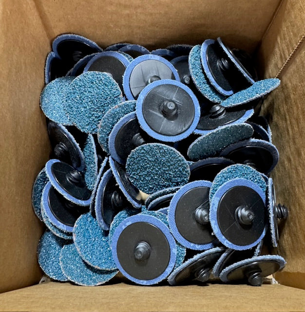 CGW 1-1/2" Roloc Sanding Discs 24 Grit Zirconia 100 Pack