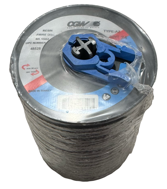 CGW 4-1/2" X 7/8" Resin Fiber Sanding Discs 24 Grit Zirconia Alumina 50 Pack
