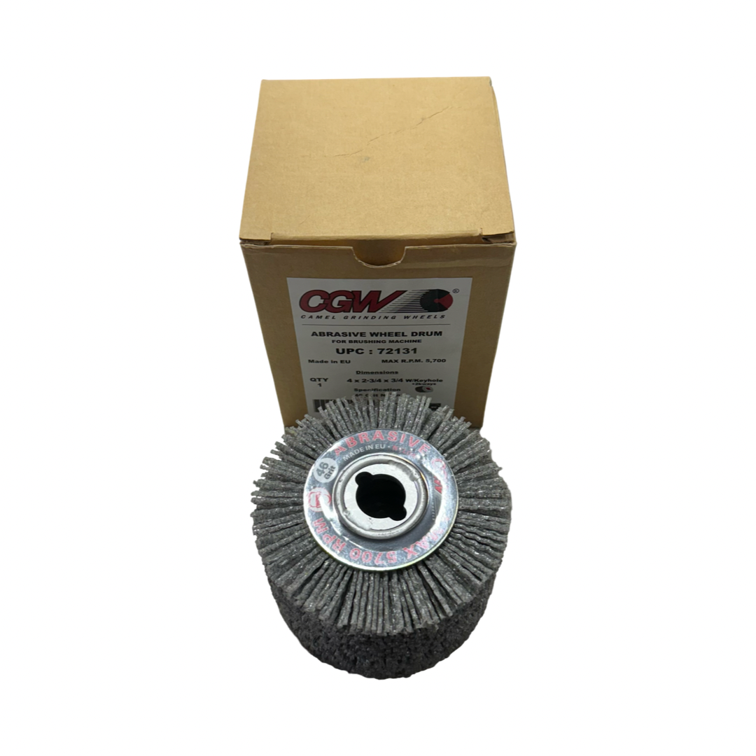 CGW 4" x 2-3/4" x 3/4" Abrasive Wheel Drum for Brushing Machine