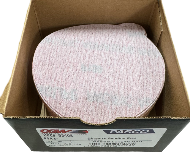 CGW 5" PSA Sanding Discs 150 Grit Aluminum Oxide 100 Pack
