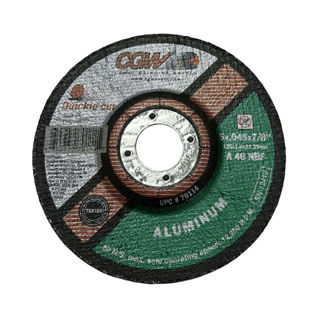 CGW 5" x .045" x 7/8" Cut-Off Wheel Quickie Cut T-27 Aluminum Oxide 25 Pack
