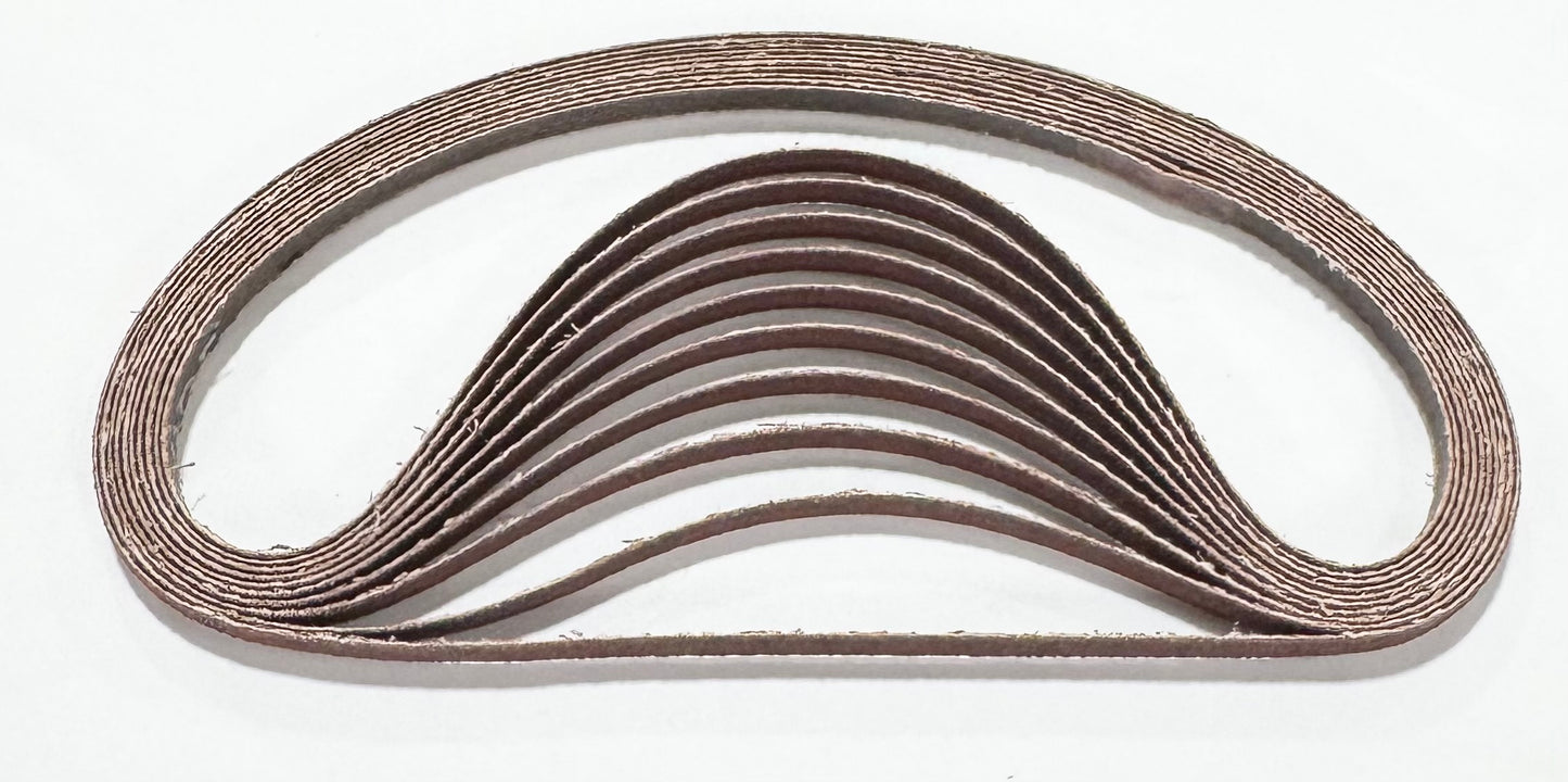 Carbo Gold 1/4" x 18" Sanding Belt 80 Grit Aluminum Oxide Resin Cloth 10 Pack