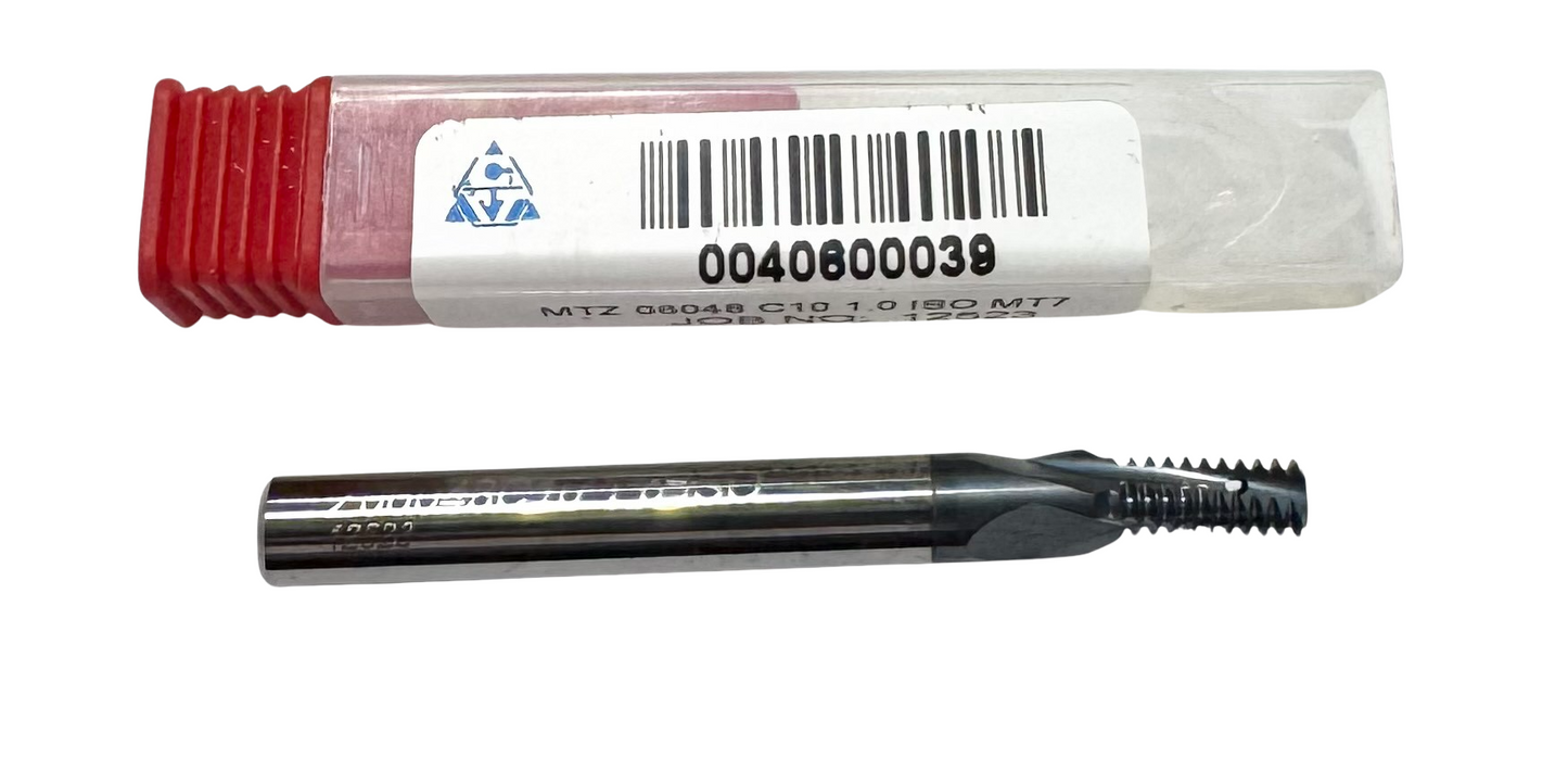 Carmex M6 x 1mm Solid Carbide Thread Mill TiAlN Coated Coolant Thru MT7 3FL
