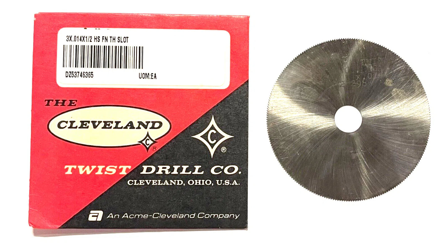 Cleveland Twist 3" x .014" x 1/2" HSS Jewelers Slotting Saw 230 Fine Tooth USA