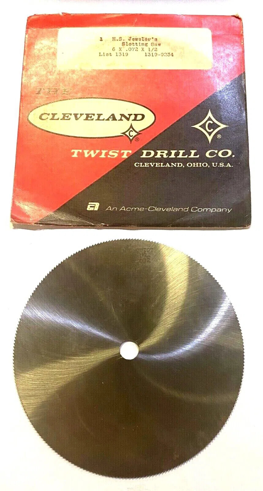 Cleveland Twist 6" x .072 x 1/2" Jewelers Slotting Saw High Speed Steel USA Made