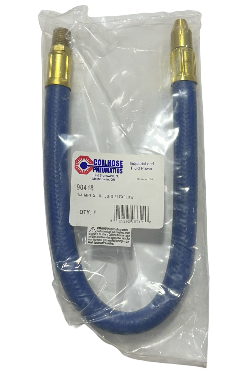 Coilhose Pneumatics FlexFlow Coolant Hose 1/4" MPT x 18"