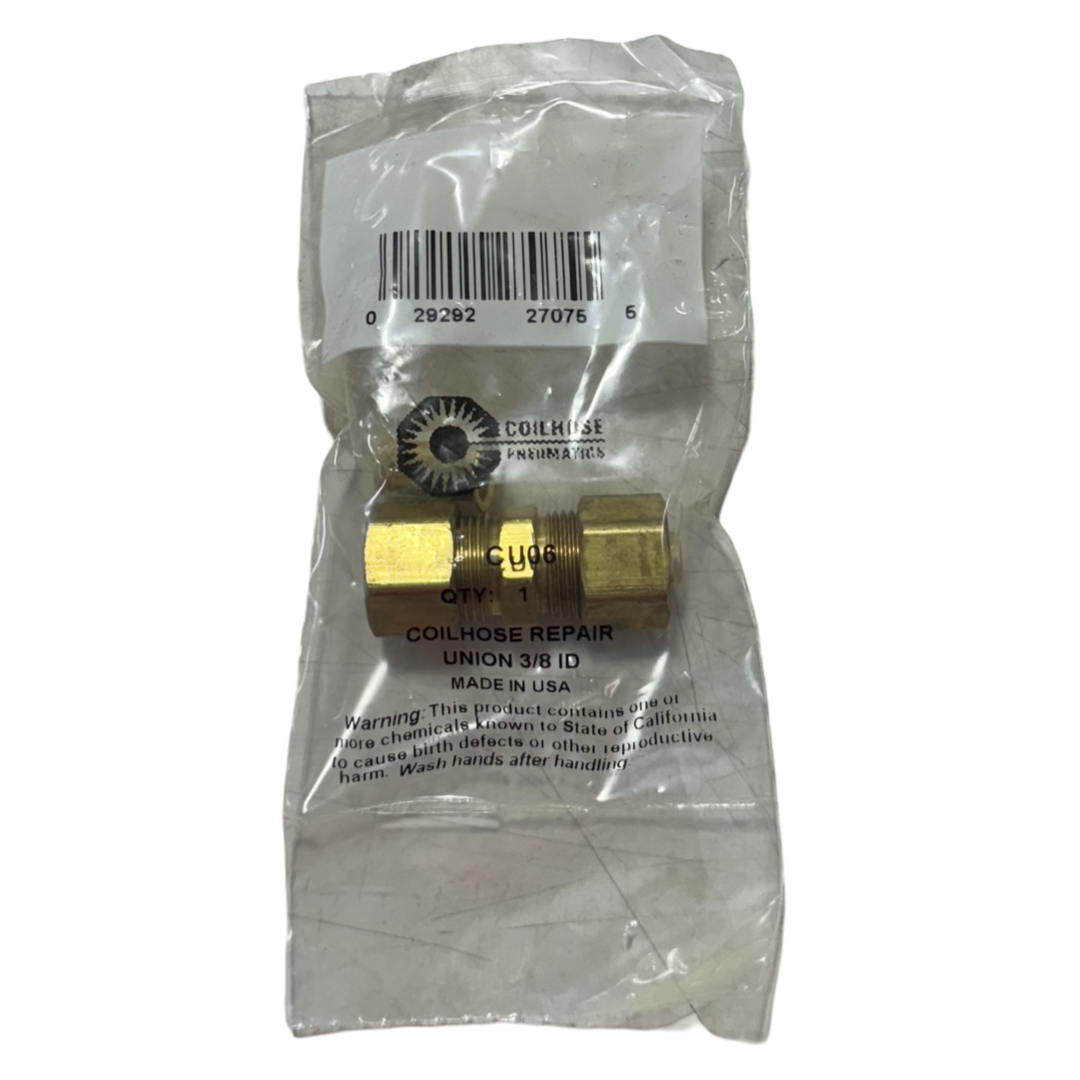 Coilhose Pneumatics Nylon Coil Repair Union Fitting 3/8" ID CU06