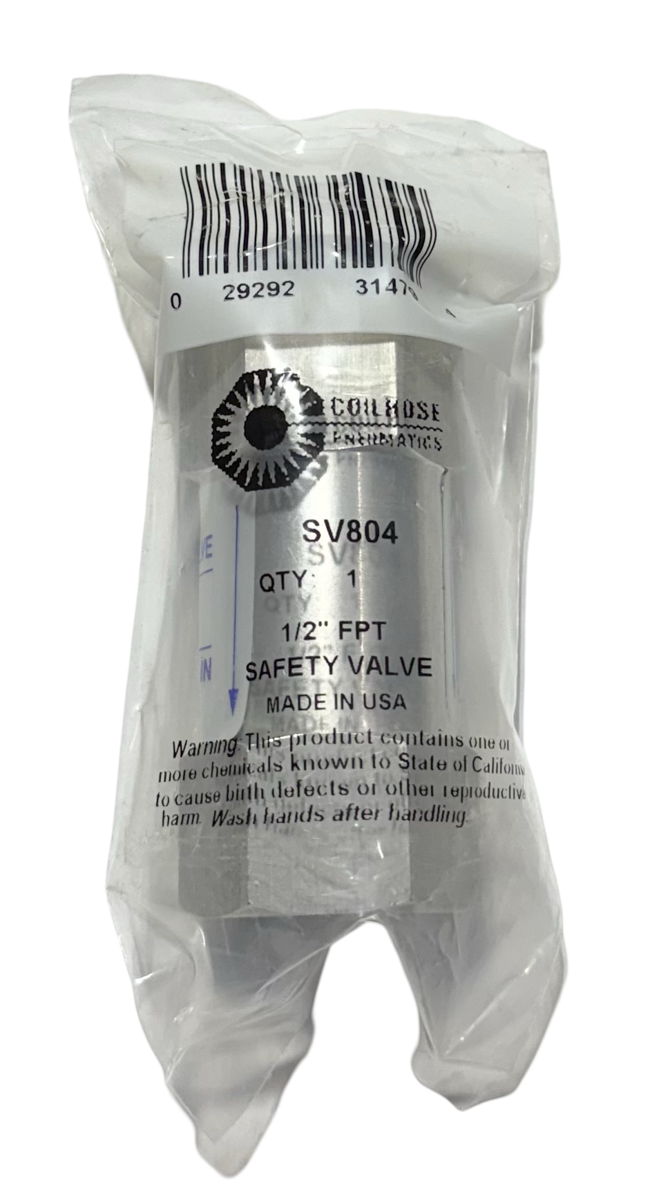 Coilhose Pneumatics Safety Excess Flow Check Valve, 1/2" FPT
