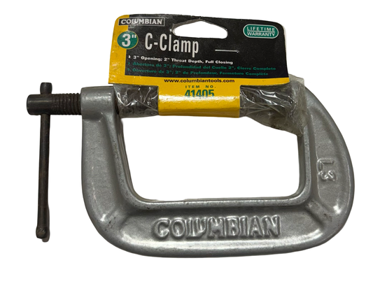 Columbian 3" Carriage C-Clamp 2" Throat Depth, Full Closing
