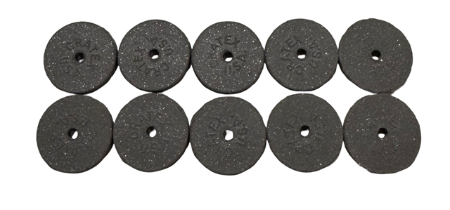 Cratex 7/8" x 1/8" x 1/8" Resin Bonded Rubber Wheel (Medium Grit) 10 Pack