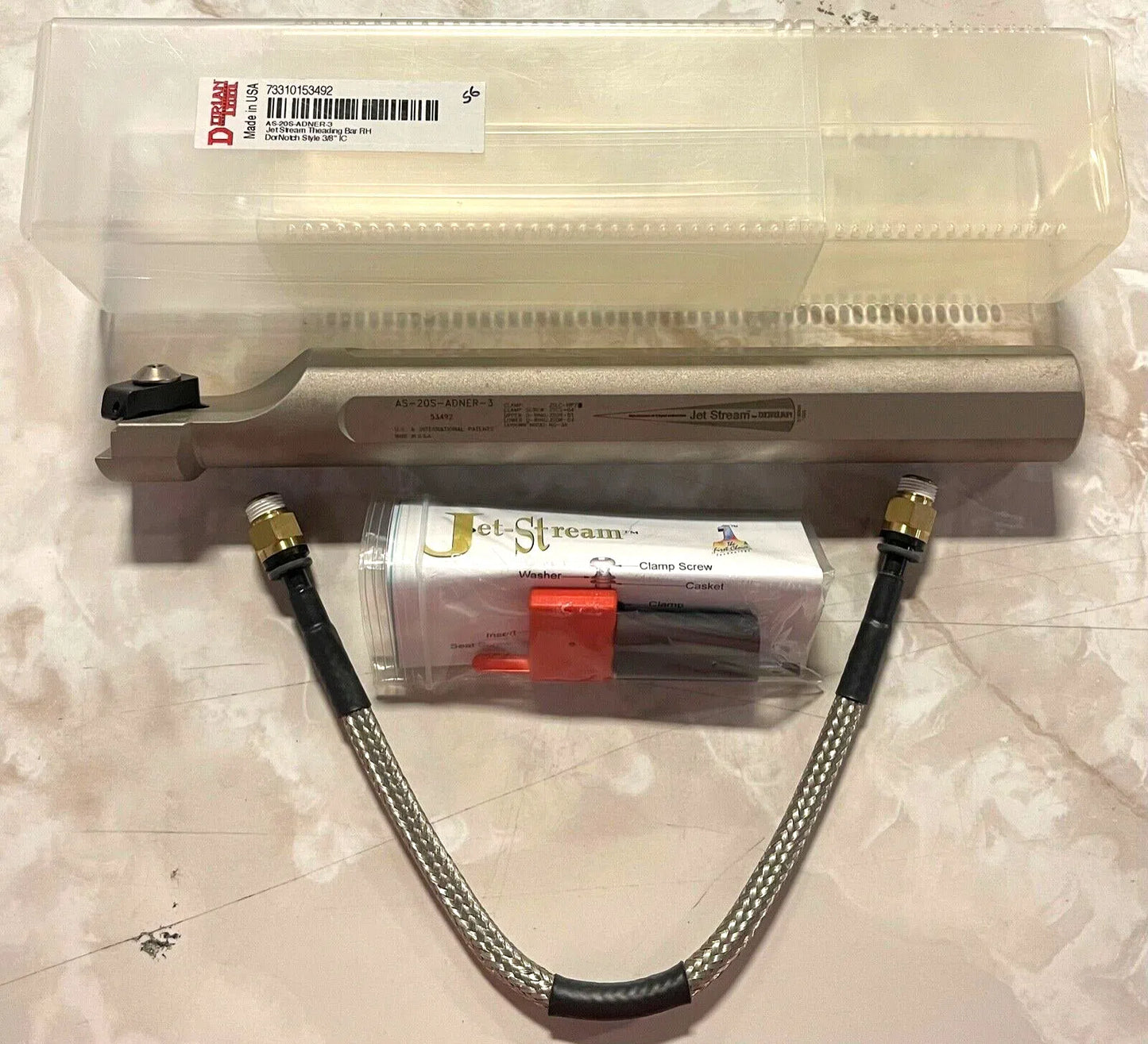 Dorian Tool AS-20S-ADNER-3 Indexable JetStream Thread Turning Tool Holder RH
