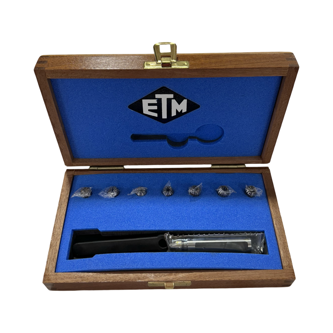ETM ER11M Mini Collet Chuck Set 5/8" Shank 2-1/2" Ext 5/8" Nose