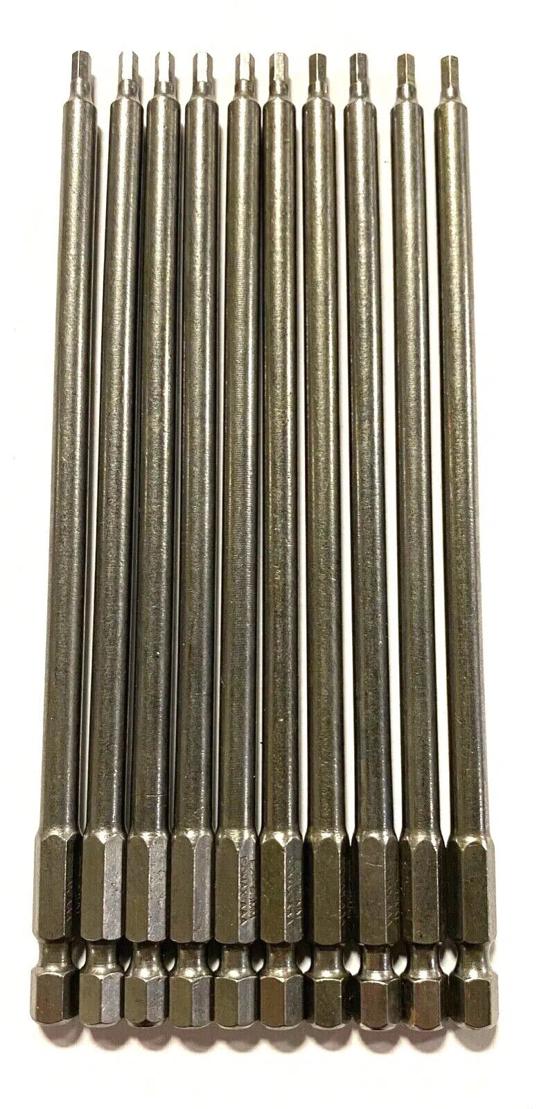 EazyPower 3mm Hex Security Power Bit 6" Hex Key Metric 1/4" Hex Shank Bits 10pk