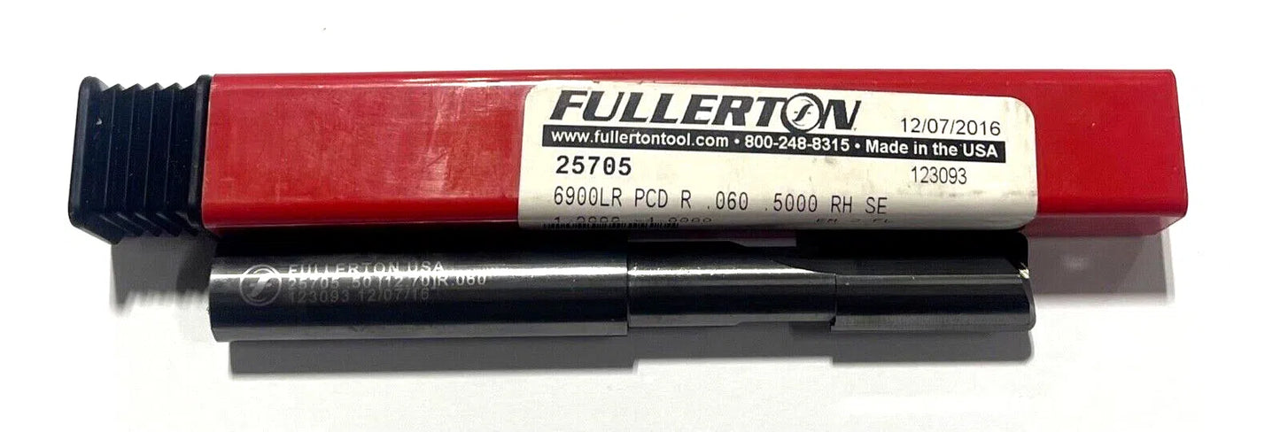 Fullerton 1/2" x 1/2" x 1" x 4" Solid Carbide Router Bit .060" Radius 2FL USA