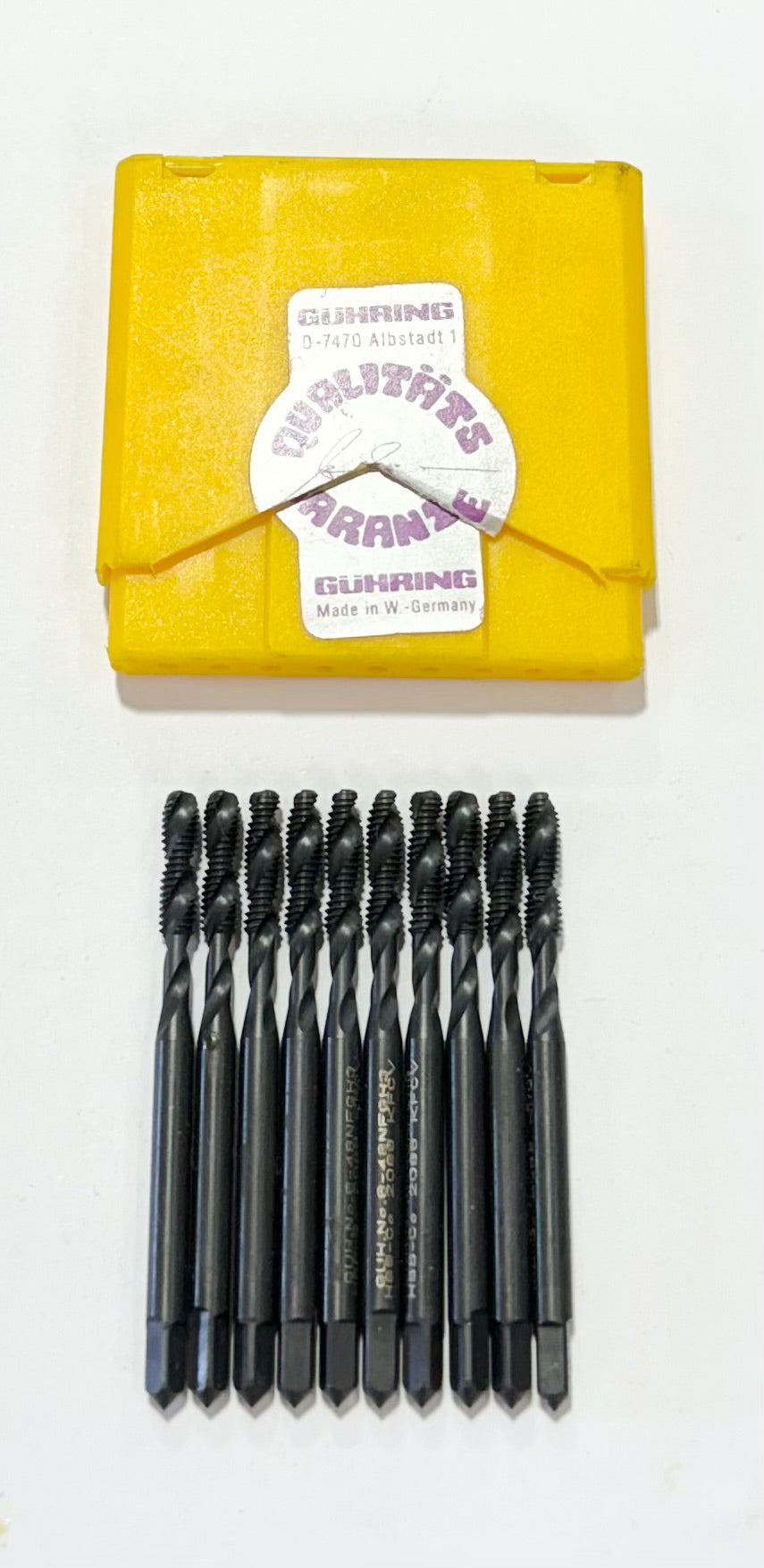 GUHRING 3-48 Cobalt Spiral Flute Semi-Bottoming Taps 2 Flute H2 10 Pack