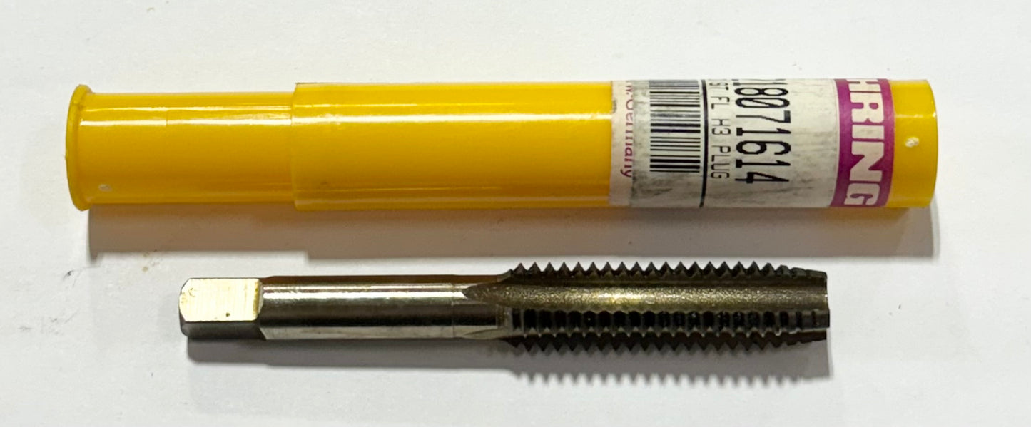 GUHRING 7/16"-14 Cobalt Straight Flute Tap H3 4 Flute Plug Tap