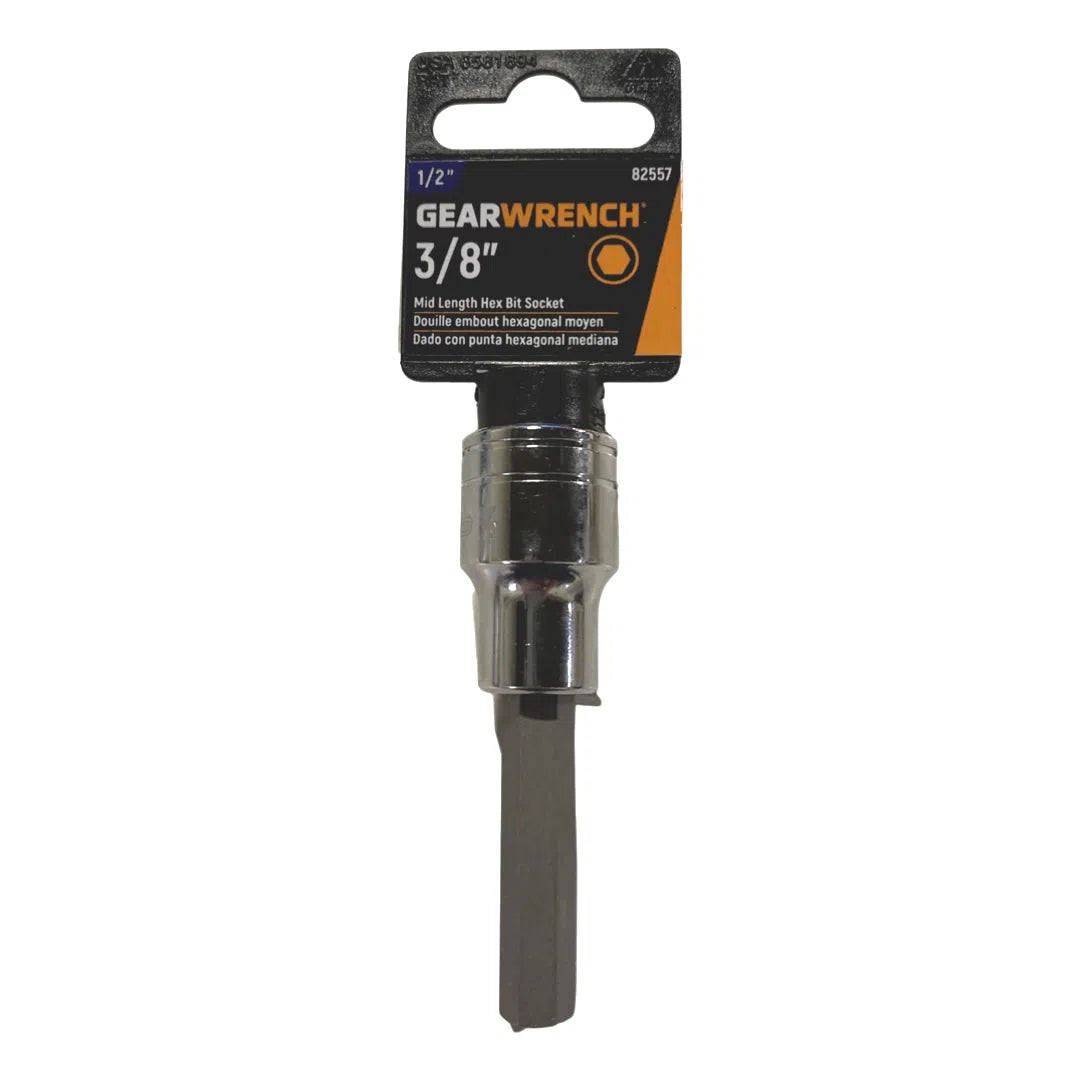 GearWrench 1/2" Drive Mid Length 3/8" Hex Bit Socket 82557