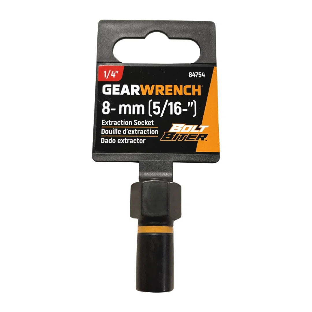 GearWrench 1/4" Drive Bolt Biter 8-mm (5/16") Impact Extraction Socket 84754