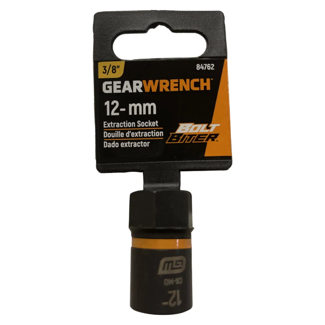 GearWrench 3/8" Drive Bolt Biter 12-mm Impact Extraction Socket 84762