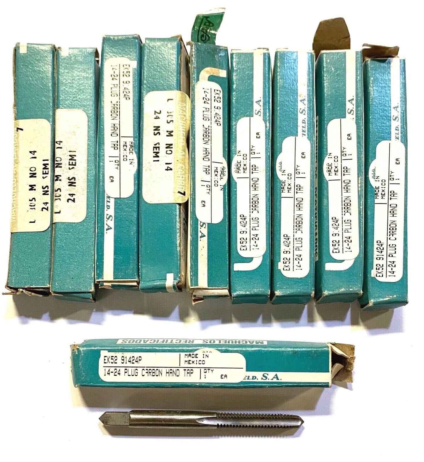 Greenfield 14-24 Carbon Hand Tap 4 Flute Plug Taps General Purpose 10 Pack