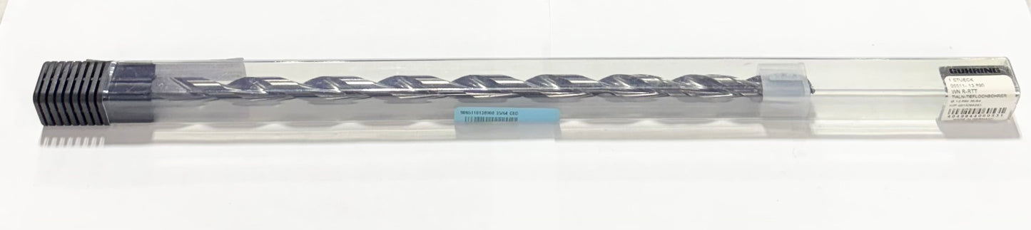 Guhring 35/64" Solid Carbide Drill 20xD Coolant Thru, 135 Deg, 2FL, TiAlN Tip