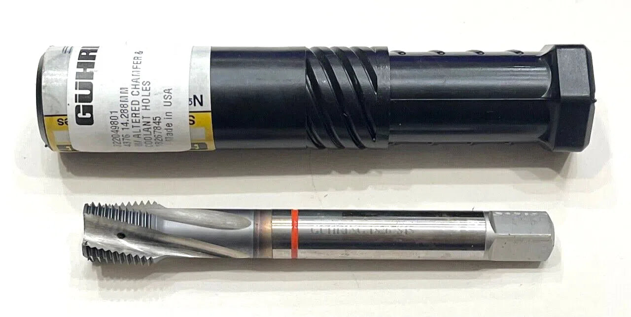 Guhring 9/16"-18UNF HSS-E Spiral Flute Tap Red Ring TiCN 4 Flute Coolant Thru
