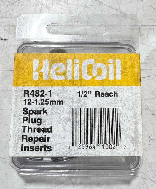Helicoil M12-1.25mm Spark Plug Thread Repair Inserts 1/2" Reach 6 Pack
