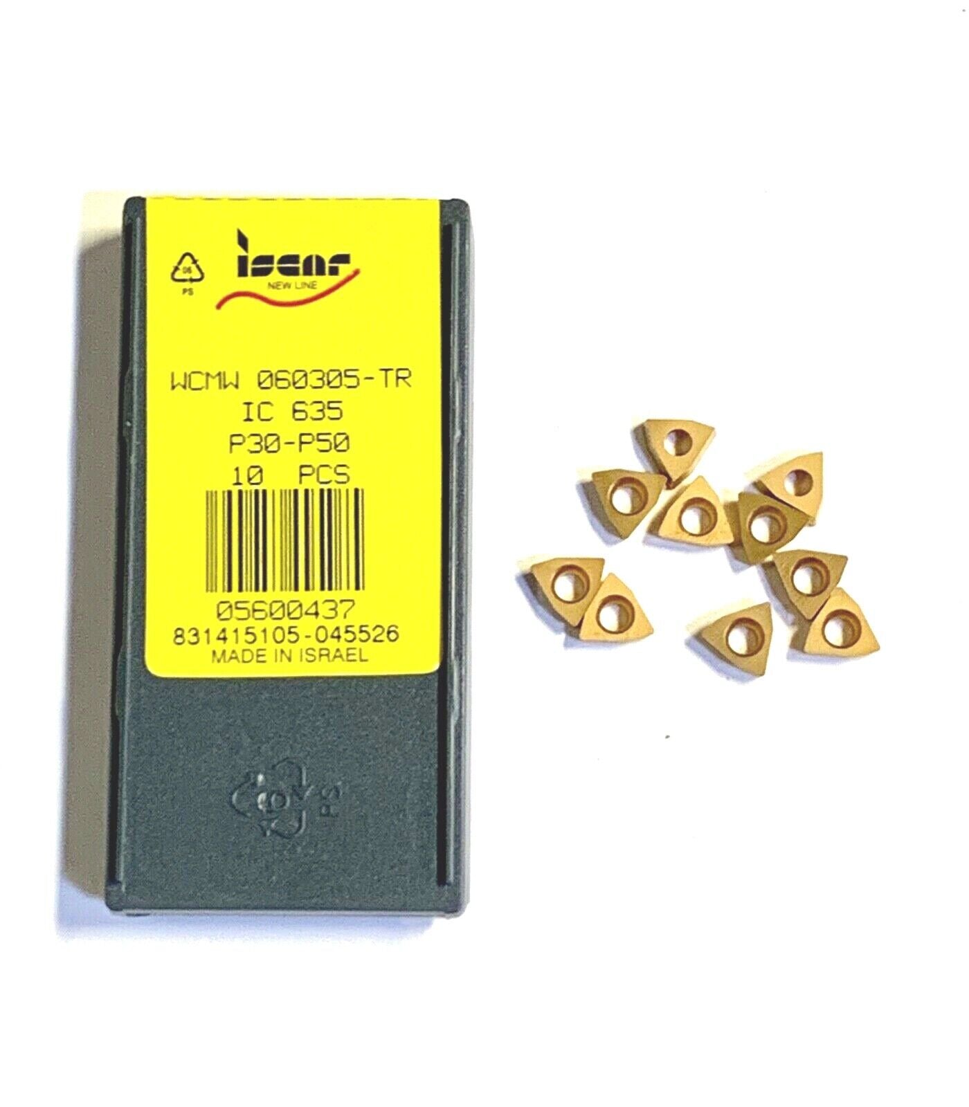 Iscar Carbide Inserts WCMW 060305 TR IC 635 10 Pack Made In Israel