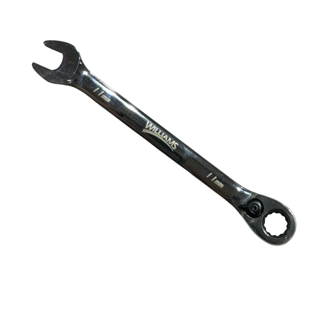 JH Williams 11mm Ratcheting Combination Wrench 12 Point Fully Polished