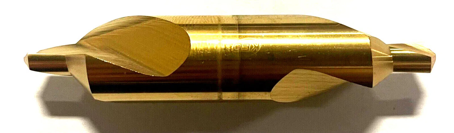 Keo #8 x 3-1/2" HSS Plain Combined Drill & Countersink 90° Tin Coated USA Made