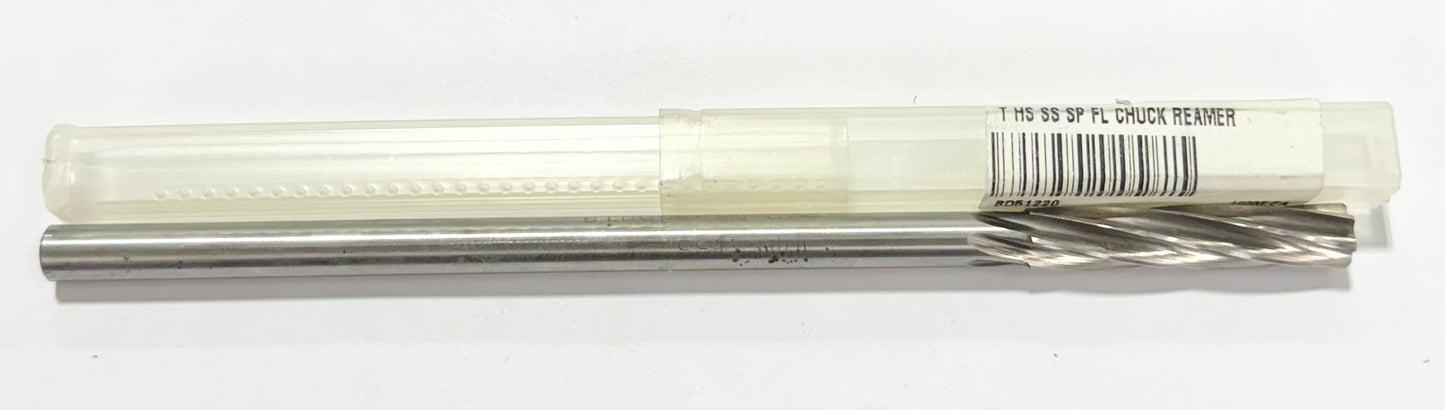 Letter T HSS Spiral Flute Chucking Reamer Straight Shank