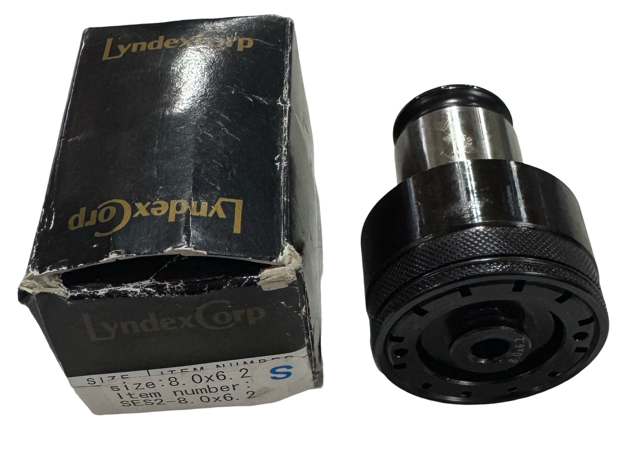 Lyndex Torque Control Tap Collet, #2 System, M8, M10 Size, 8 mm Shank Diameter, 6.2 mm Drive Square
