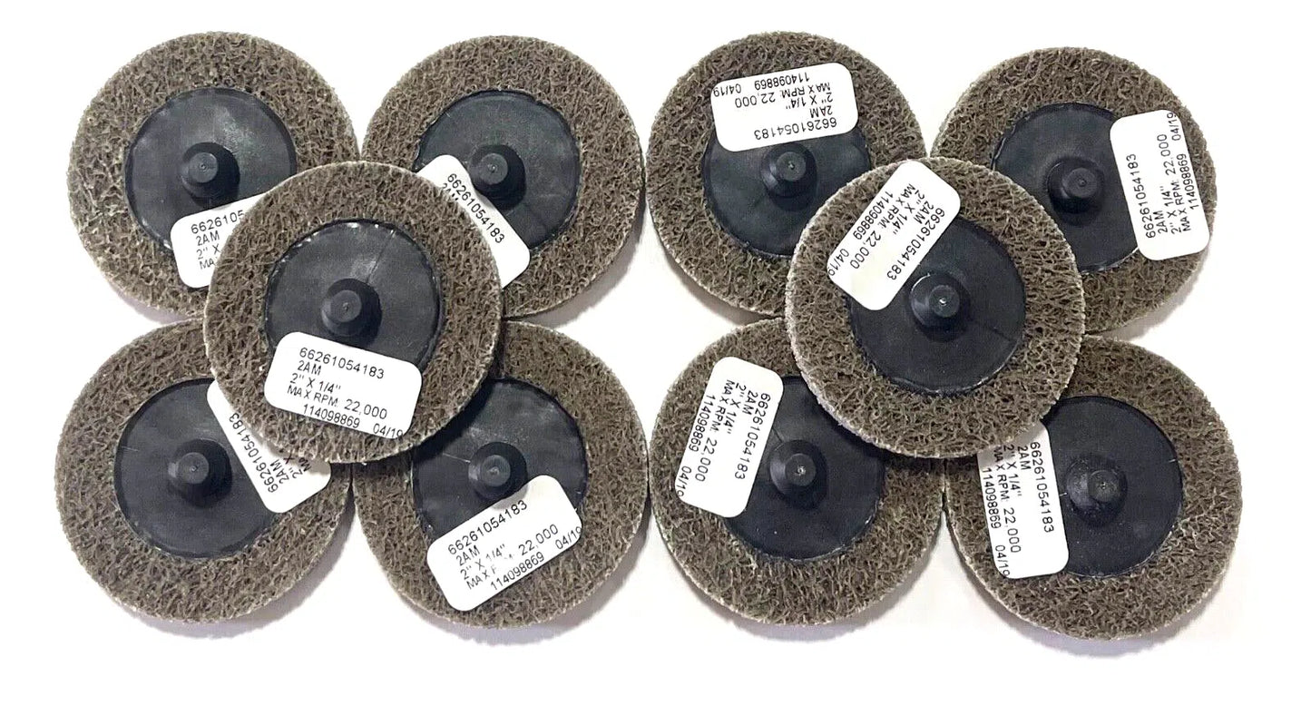 Merit 2" x 1/4" Unitized Wheel 2AM Type TR Aluminum Oxide Medium Grade 10 Pack