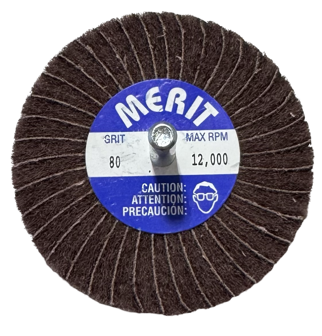 Merit 3" x 1" x 1/4" Interleaf Flap Wheel Aluminum Oxide 80 Grit