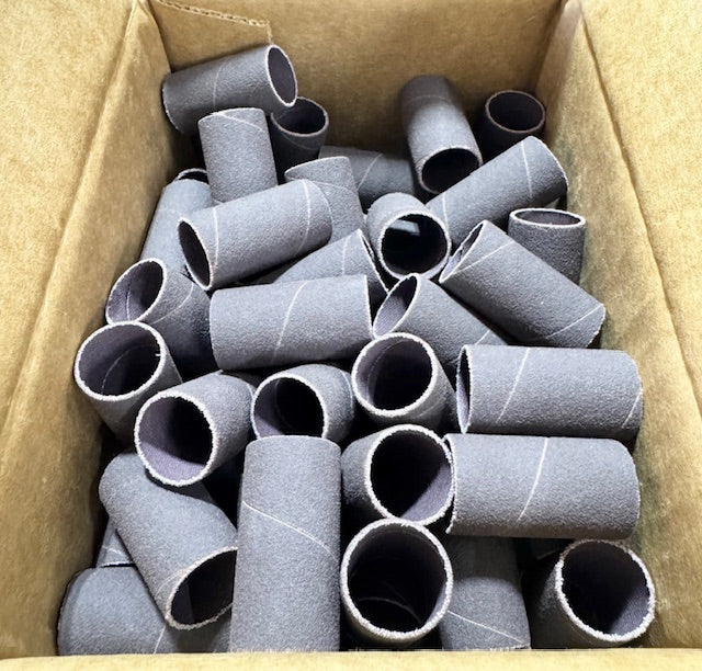 Merit 3/4" x 1-1/2" Spiral Sanding Bands 120 Grit Aluminum Oxide 100 Pack