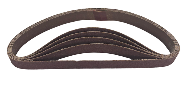 Merit 3/4" x 20-1/2" Sanding Belts 50 Grit Aluminum Oxide 5 Pack USA Made