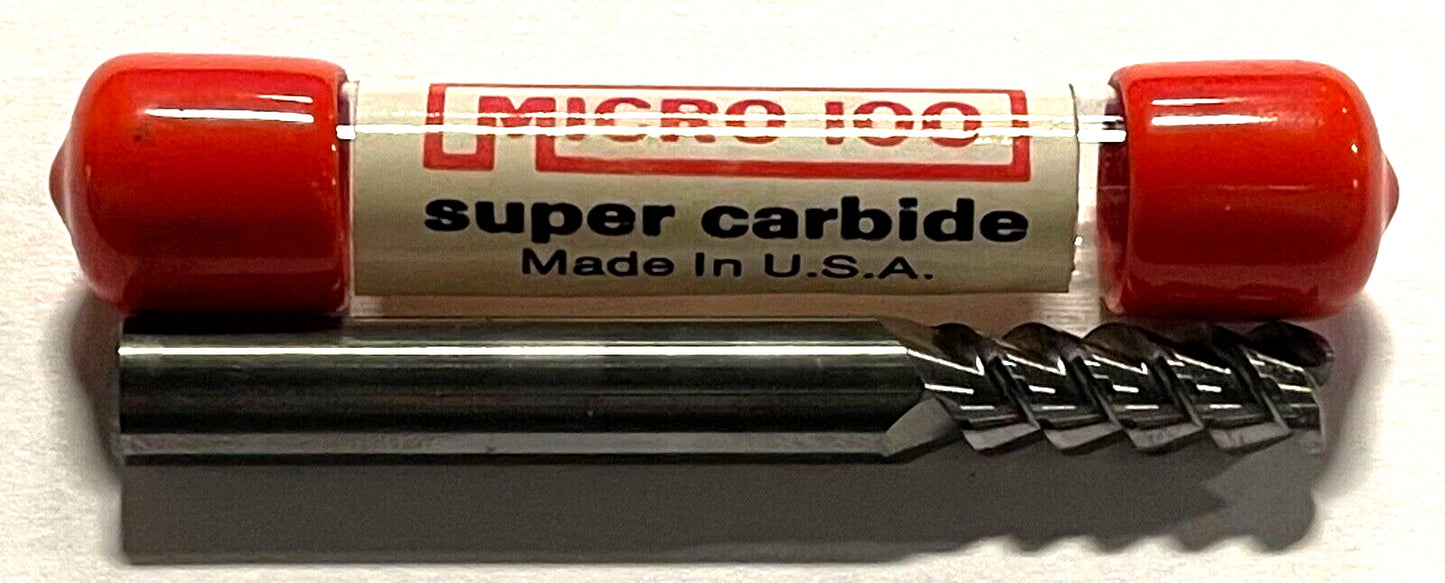 Micro 100 9/32" Carbide End Mill High Performance 3 Flute 60° Helix USA Made