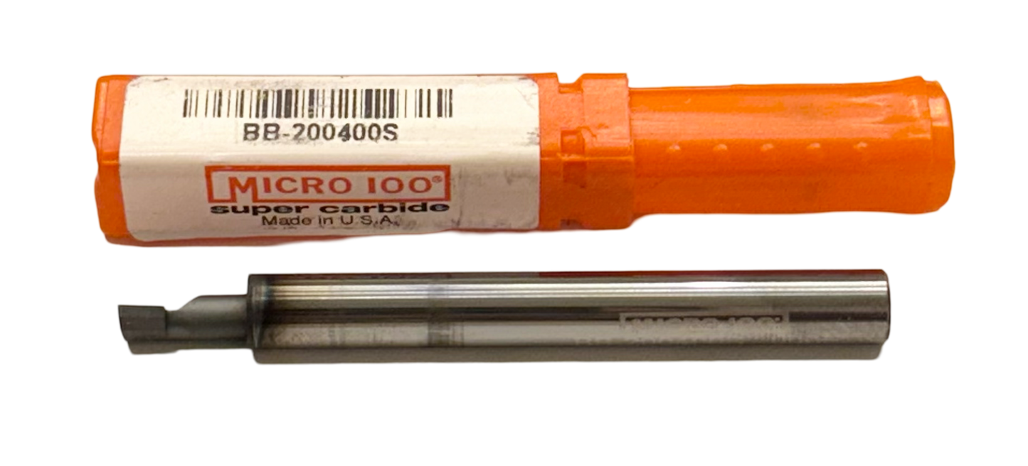 Micro 100 Solid Carbide Boring Tool, Right Hand, Sharp, .216" Min Bore, .400" Max