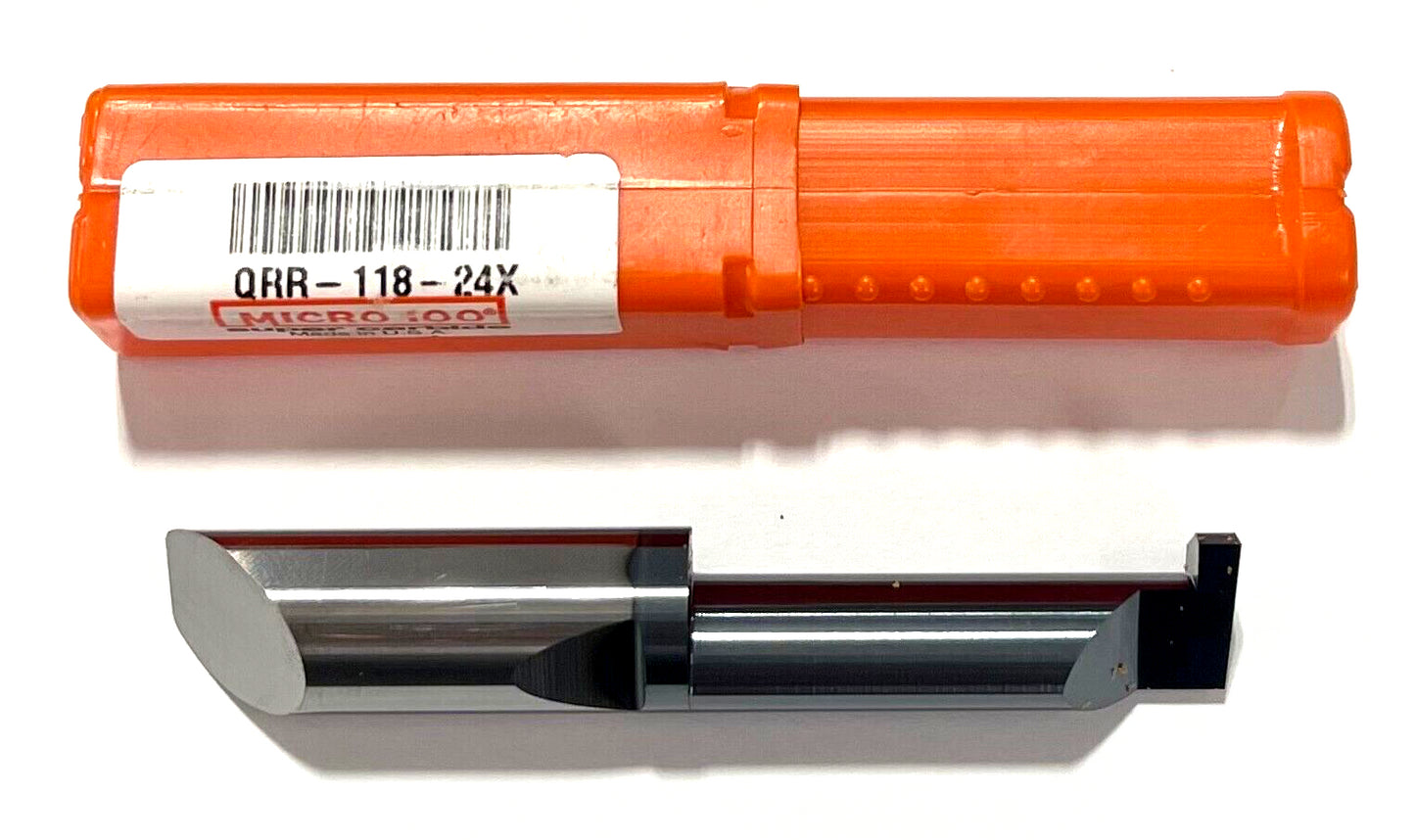 Micro 100 Solid Carbide Grooving Tool 1-1/2" Min Bore AlTiN Coating QRR-118-24X