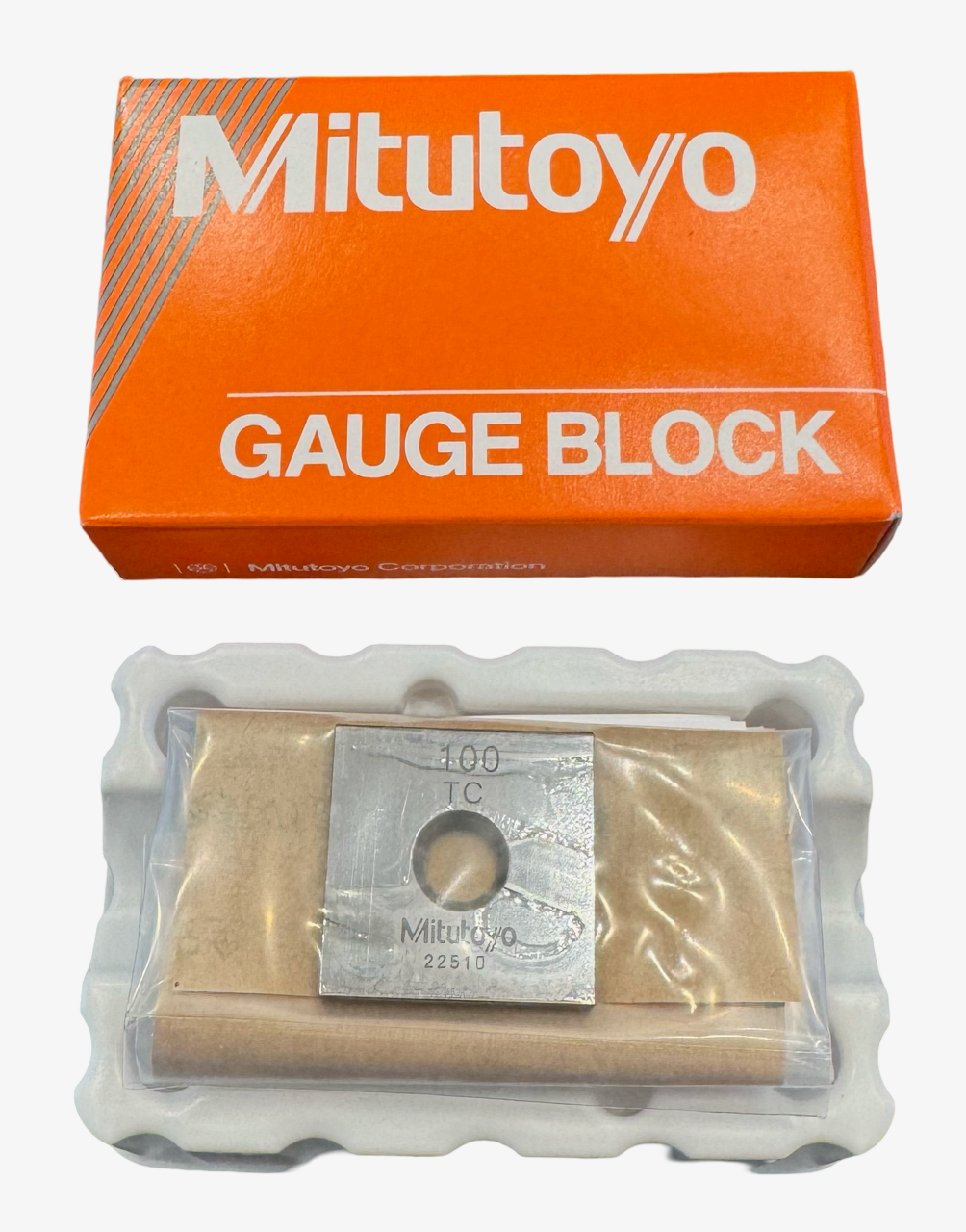 Mitutoyo 0.100" Grade 2 Carbide Square Gage Block 615191-551